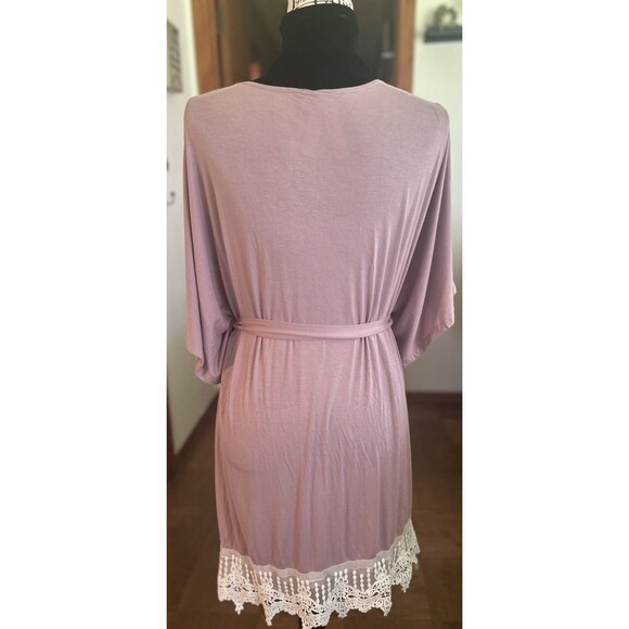 Plum Pretty Sugar Bride/Bridesmaid Robe Hibiscus Sweetheart GRWM Size Small/XS - Picture 4 of 7